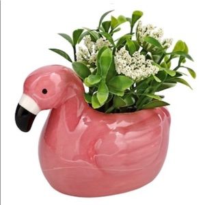 Ceramic Animal Planters, Small (Frazer The Flamingo)